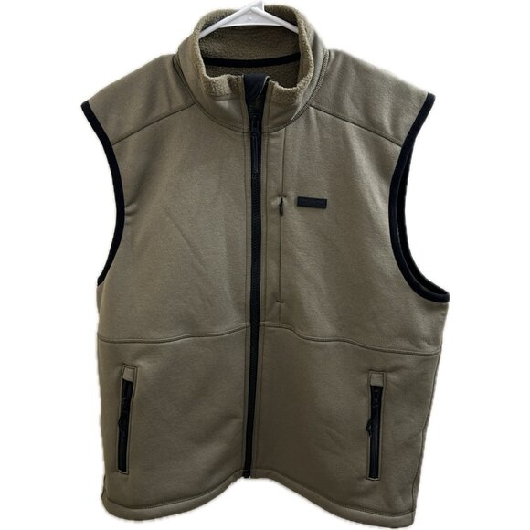 Filson Vest Mens Medium Field Olive Green Granite Spire Fleece Lined Full Zip - Picture 1 of 13